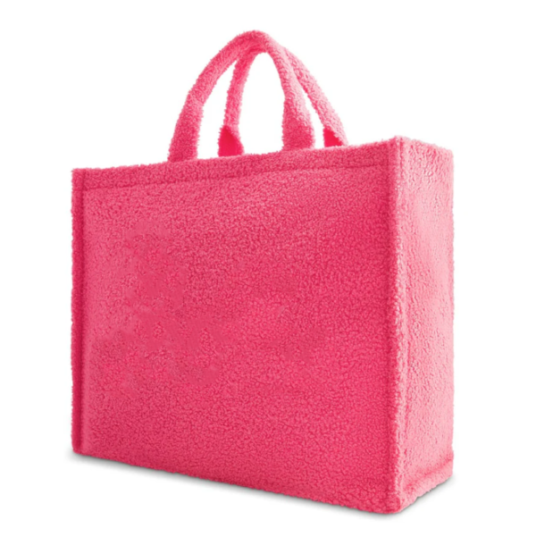 Large Capacity Custom Logo Letter Teddy Tote Bag With Pocket Zipper - Bild 2