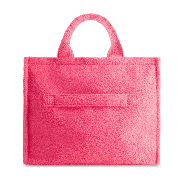 Large Capacity Custom Logo Letter Teddy Tote Bag With Pocket Zipper - Bild 3