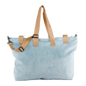 Corduroy Weekend Tote Bag Withe Metal Zipper Fashion Style Women Corduroy Duffle Bag