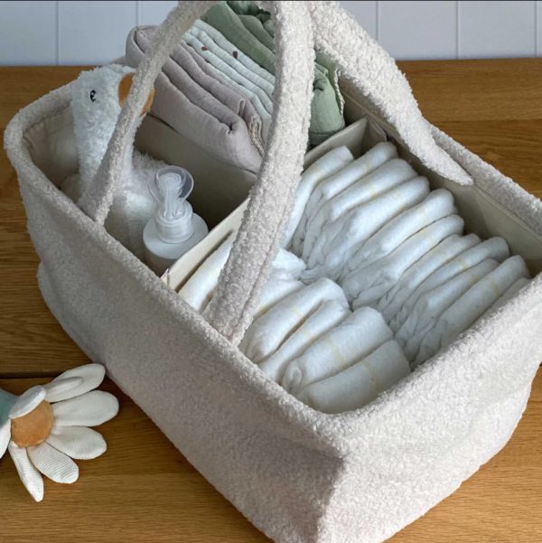Baby Teddy Diaper Caddy Organizer Car Caddy Portable Organizer for Changing Table - Bild 4