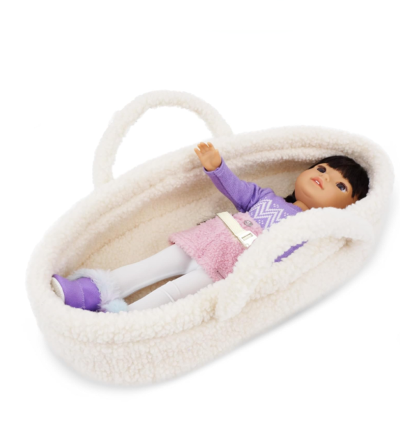Baby Teddy Fabric Changing Basket with Pads and Safety Belt - 画像 2