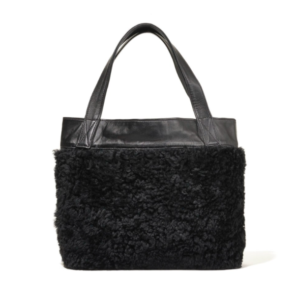 Sherpa Woolen Teddy Plush Tote Bag Travel Hand Shoulder Bag Vintage Portable Durable Handbags - Image 3