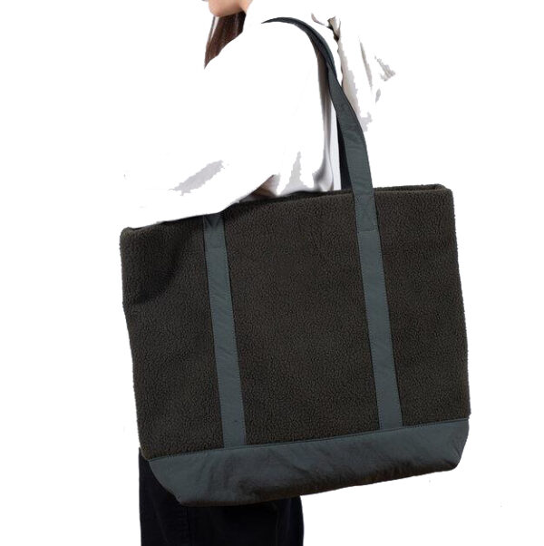 High Quality Women Travel Work Teddy Tote Bag Sherpa Puffy Cotton Shoulder Bag - Image 4