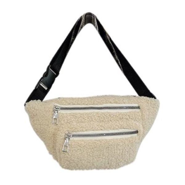 Fashion Teddy Fanny Pack for Women Men Fashionable Teddy Waist Bag - 영상 4
