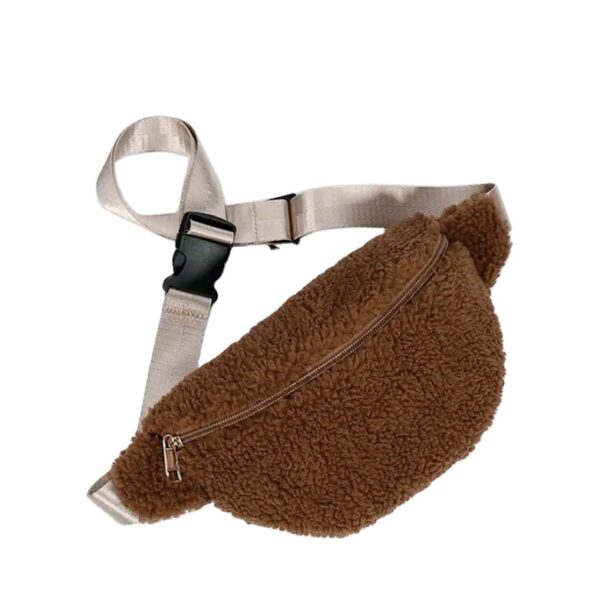 High Quality Fashion Terry Teddy Sling Bag Women's Waist Bags