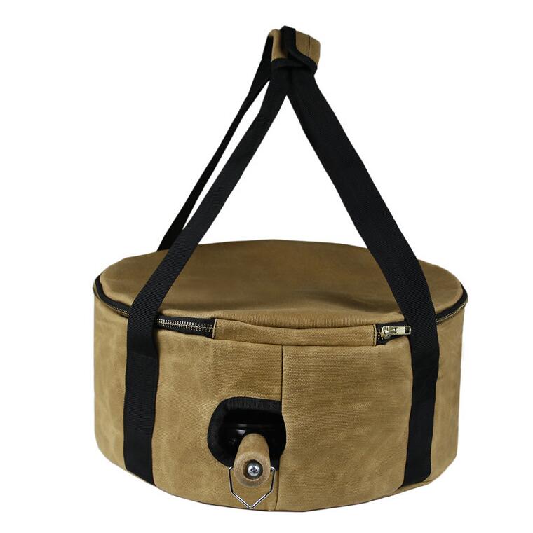 Waxed Canvas Outdoor Cutlery Oven Storage Bag Tool Storage Tote Bag - 画像 2