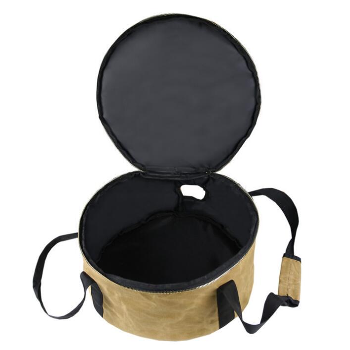 Waxed Canvas Outdoor Cutlery Oven Storage Bag Tool Storage Tote Bag - 画像 3