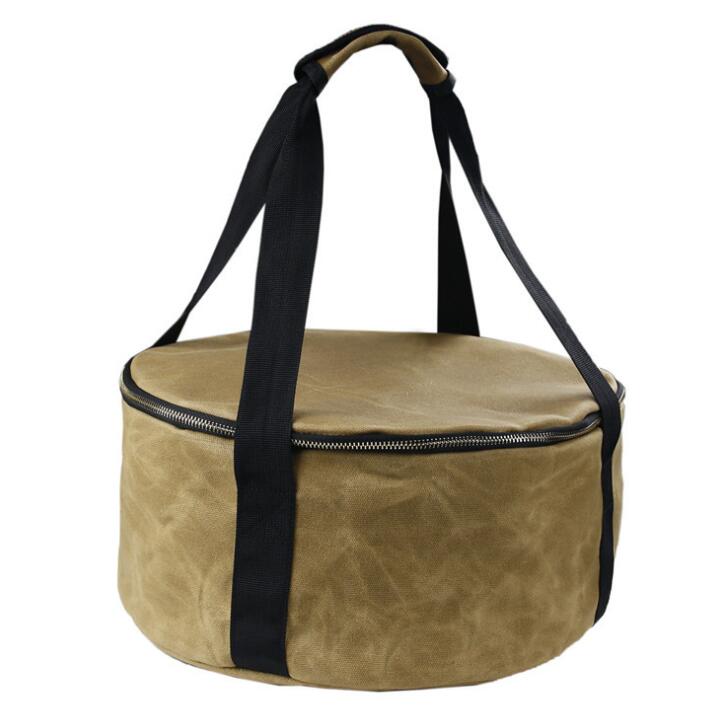 Waxed Canvas Outdoor Cutlery Oven Storage Bag Tool Storage Tote Bag - 画像 4