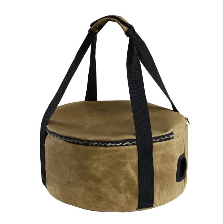 Waxed Canvas Outdoor Cutlery Oven Storage Bag Tool Storage Tote Bag - 画像 6