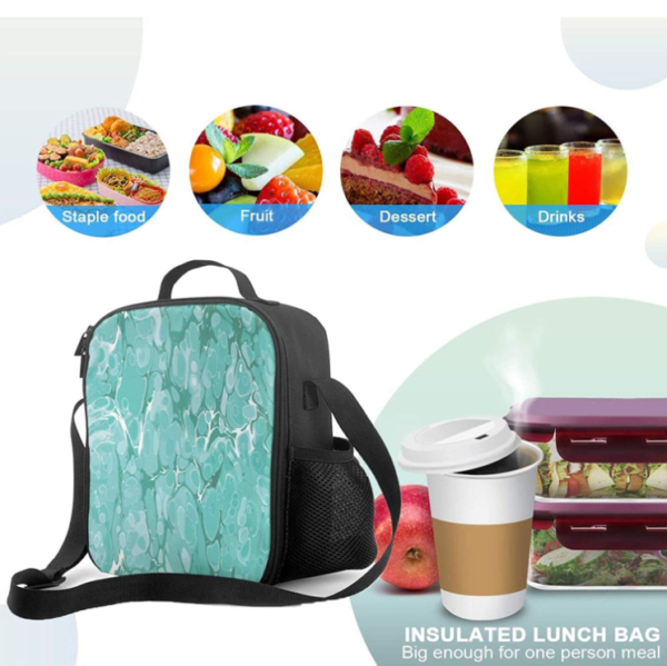 Small Cooler Insulated Lunch Box Bag with Shoulder Strap for Women Men Adult - 画像 5