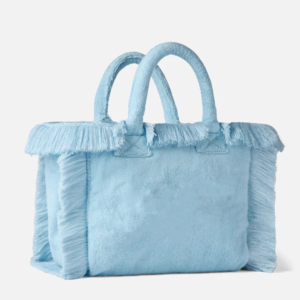 Women Terry Cloth Fringe Tote Bag Large Cotton Fringe Tote Bag