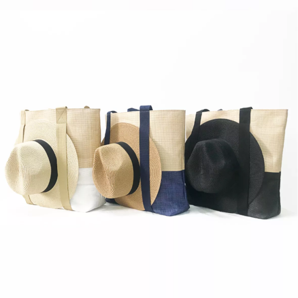 New Fashion Outdoor Hat Tote Bag Fashion Beach Bag Large Canvas Tote Bag with Handle - 画像 5