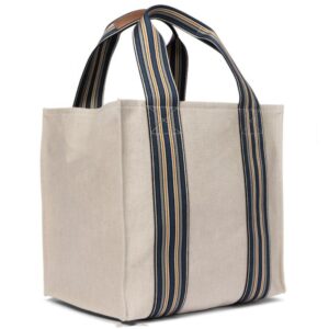 Canvas Beach Tote Stylish Canvas Tote Bag with an External Pocket