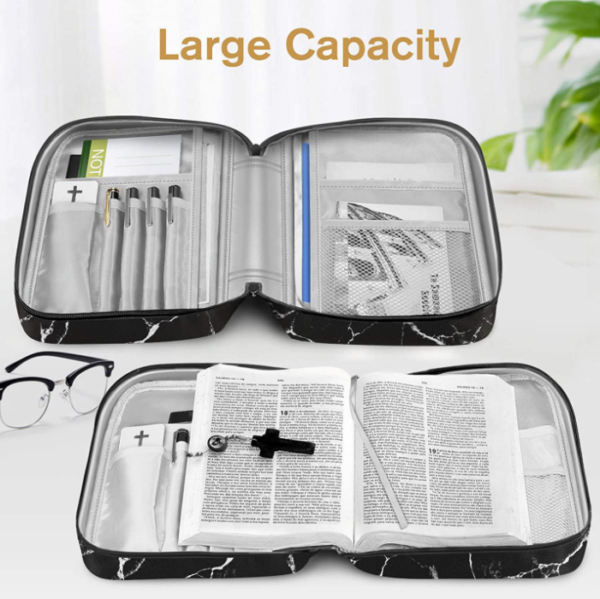 Custom Logo Polyester Faux Bible Case Book Leather Large Size Bible Bag Covers - Image 5