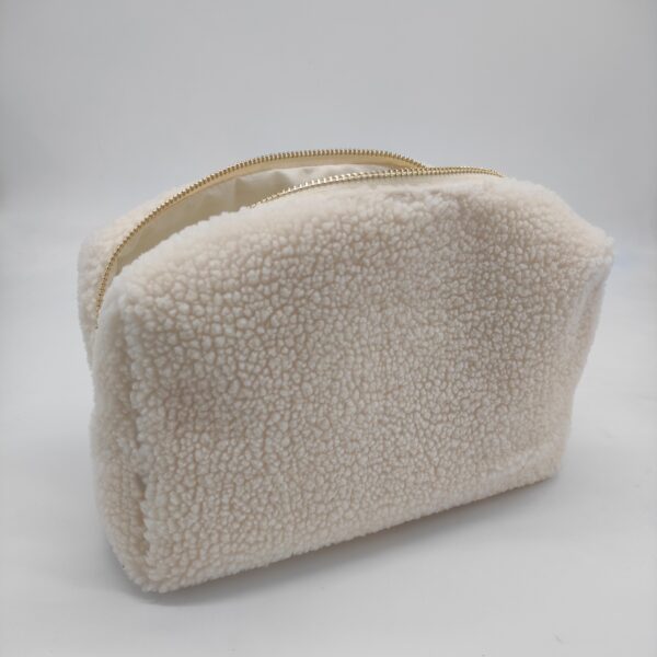 Soft Cute Teddy Cosmetic Bag Boucle Teddy Pen Bag Sherpa Maquillage Bag - Bild 2