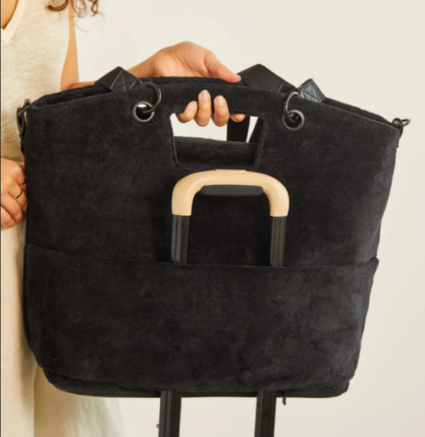 Fashion and Personality Women's Terry Cloth Beach Tote Bag Travel Toweling Tote Bag - Bild 3
