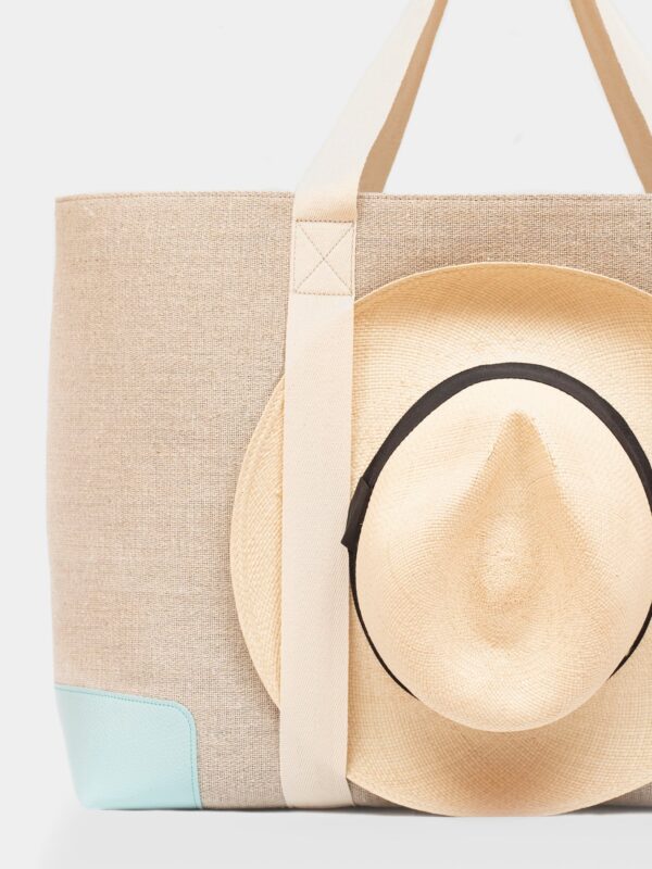 Outdoor Terry Tote Bag Fashion Beach Bag Large Canvas Tote Bag with Straps Can Carry Hat - Image 5
