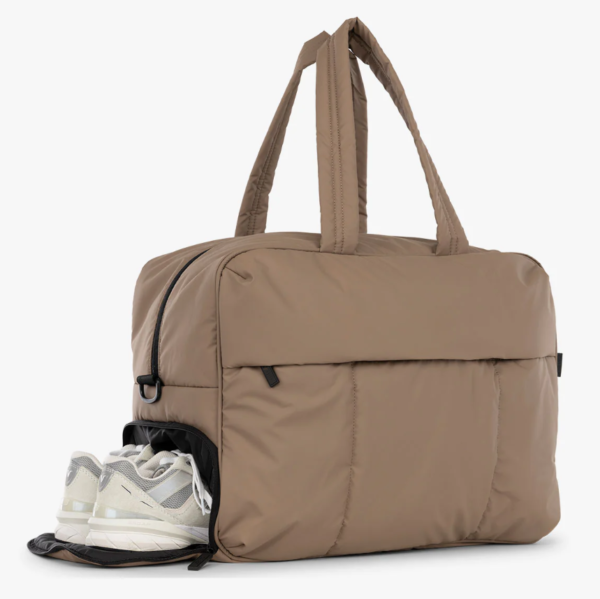 Quilted Foldable Expandable Dry Wet Waterproof Duffel Bag Duffle Yoga Weekend Shoulder Gym Luggage - Imagem 3