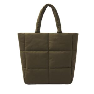 Women's Puffy Quilted Tote Handbag Factory Fashion Customized Logo Puffer Quilted Tote Bag