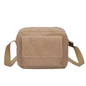 Soft Teddy Shoulder Bag Sherpa Messenger Bag Polyester Crossbody Bag