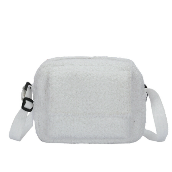 Soft Teddy Shoulder Bag Sherpa Messenger Bag Polyester Crossbody Bag - Image 4