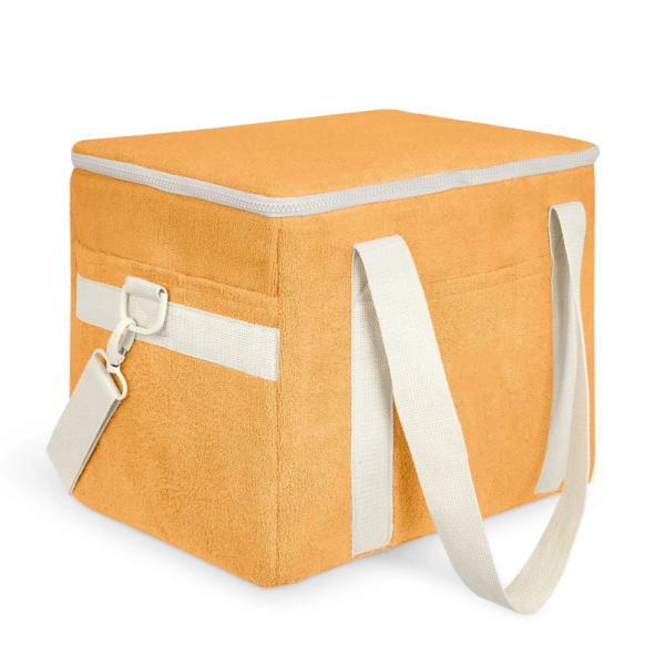 Terry Cloth  Insulated Lunch Bag Hot Cold Food Groceries Zipper Tote Bag