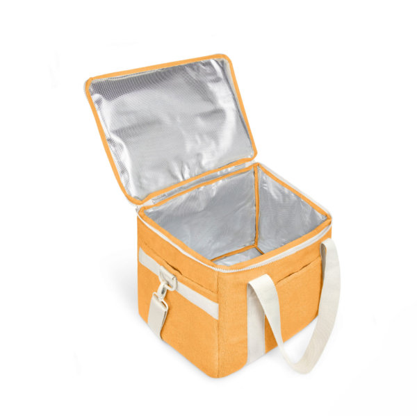Terry Cloth  Insulated Lunch Bag Hot Cold Food Groceries Zipper Tote Bag - Image 2