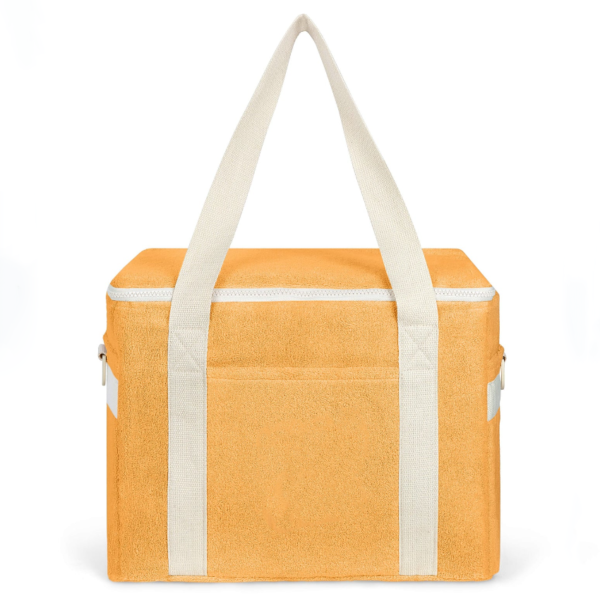 Terry Cloth  Insulated Lunch Bag Hot Cold Food Groceries Zipper Tote Bag - Image 3