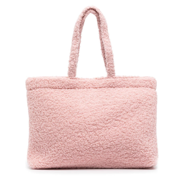 Soft Comfortable Fluffy Tote Large Capacity Fashion Simple Women Brown Teddy Shopping Bag - Image 4