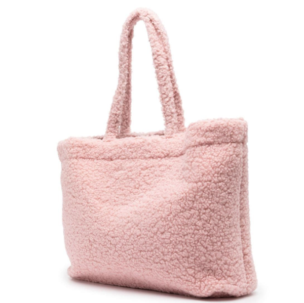 Soft Comfortable Fluffy Tote Large Capacity Fashion Simple Women Brown Teddy Shopping Bag - Image 5