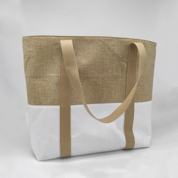 New Design Fashion Outdoor Linen Hat Tote Bag Large Linen Tote Travel Carrying Bag - Bild 4