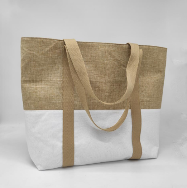 New Design Fashion Outdoor Linen Hat Tote Bag Large Linen Tote Travel Carrying Bag - Bild 6
