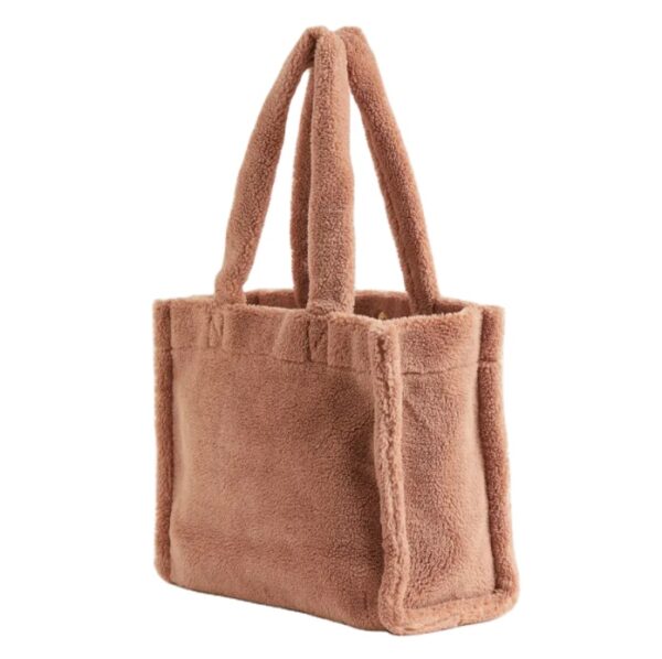 Winter Fashion Teddy Tote Bag Comfortable Soft Sherpa Shopping Bag - Bild 2