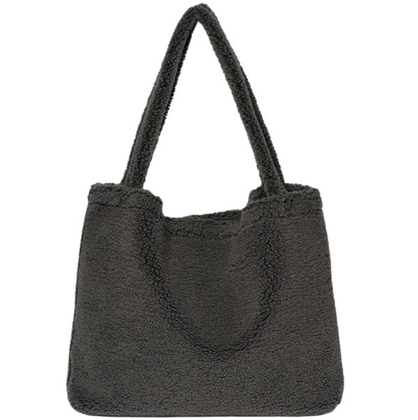 Fashion Teddy Shoulder Handbags Big Capacity Shopping Trendy Towel Fabric Bags