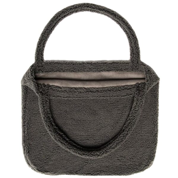 Fashion Teddy Shoulder Handbags Big Capacity Shopping Trendy Towel Fabric Bags - 画像 5