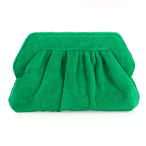 New Terry Clutch Evening Bag Elegant Pleated Satin Formal Handbag Simple Classy Terry Cloth Purse