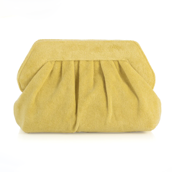 New Terry Clutch Evening Bag Elegant Pleated Satin Formal Handbag Simple Classy Terry Cloth Purse - Image 4
