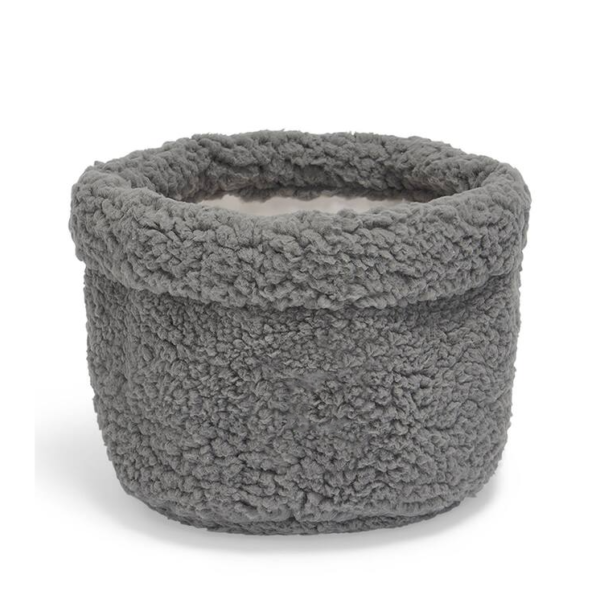 Embroidery Wool Basket Desktop Storage Round Teddy Velvet Makeup Box Organizer Beige Toy Storage Box - Bild 3