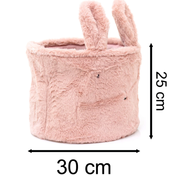 Multi Functional Decorative Teddy Fleece Storage Basket Portable Folding Toy Storage Box - Image 6