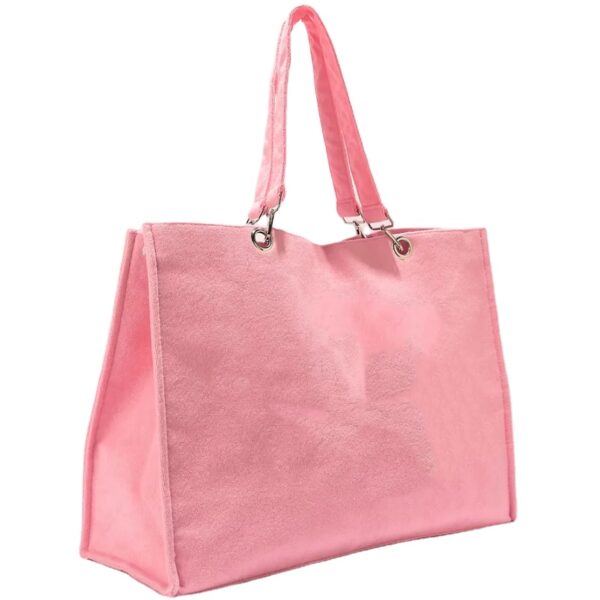 Fashion Light Weight Terry Tote Women's Handbags Toweling Shopping Traveling Bags