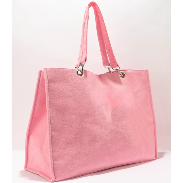 Custom Summer Beach Tote Bag Multi-purpose Terry Cloth Tote Handbag - Bild 3