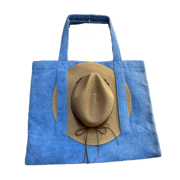 Towelling Handbag Customizable Terry Beach Bag Recycled Terry Cloth Tote Bag - Image 2
