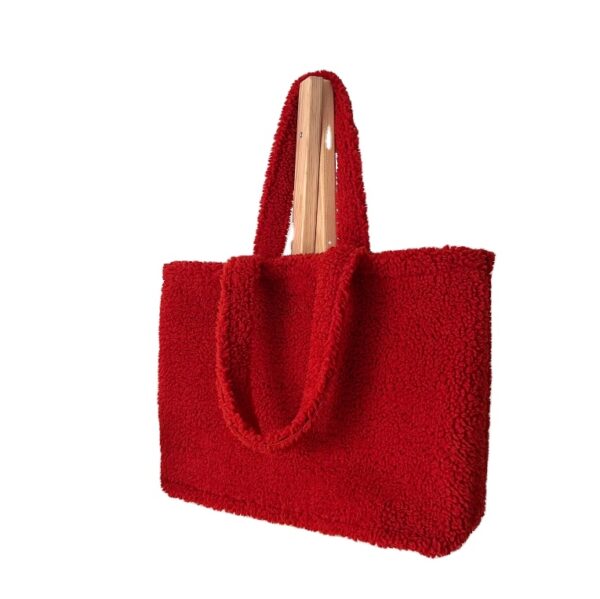 Women Teddy Tote Bag Large Shoulder Bag Top Handle
