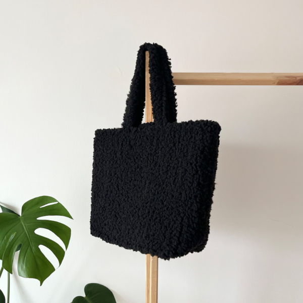 Women Teddy Tote Bag Large Shoulder Bag Top Handle - 画像 6