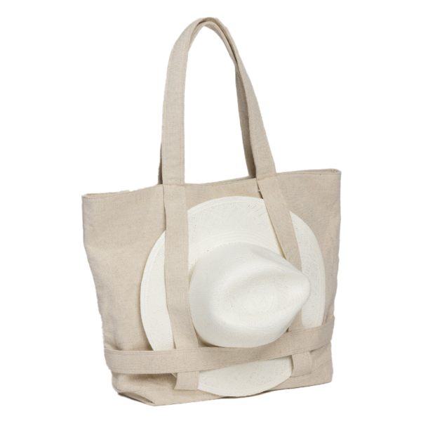 New Arrivals Woman Fashion Outdoor Canvas Hat Carrying Tote Bag Large Tote Beach Travel Carrying Bag - 画像 5