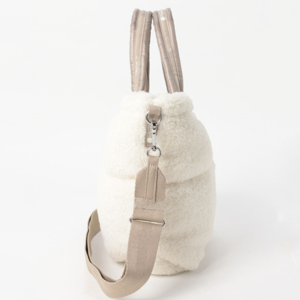 Custom Faux Fur Shoulder Shopping Bag for Women Teddy Tote Bag - 영상 3