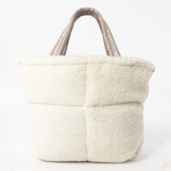 Custom Faux Fur Shoulder Shopping Bag for Women Teddy Tote Bag - 영상 4