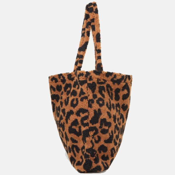 Teddy Sherpa Big Capacity Shopping Tote Bag Trendy Teddy Mummy Tote Bag - Image 4