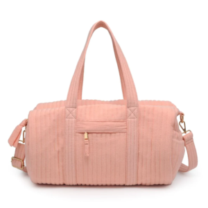 Reversible Terry Fashion Tote Bag Soft Terry Cloth Embossed Travel Bag