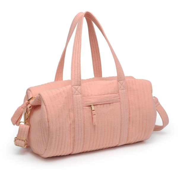 Reversible Terry Fashion Tote Bag Soft Terry Cloth Embossed Travel Bag - 영상 2